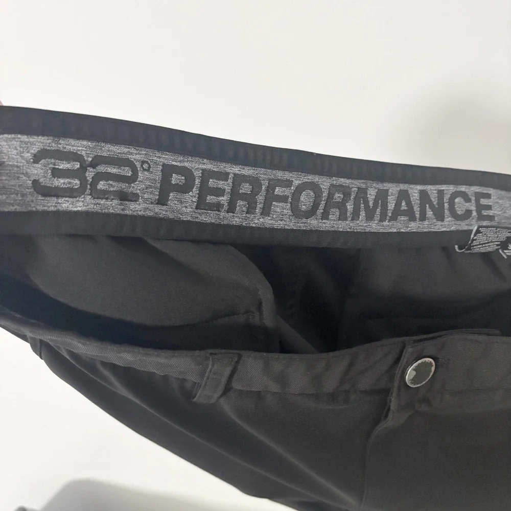32 Degrees Performance Pants Men 36 Black Lightweight Golf Activewear Stretch